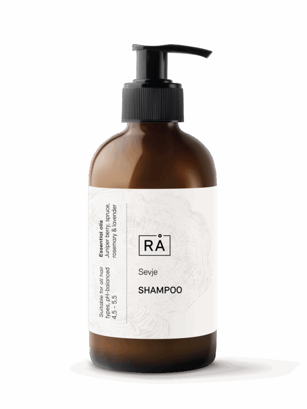 En naturlig shampoo som fremmer glans og en sunn hårvekst.