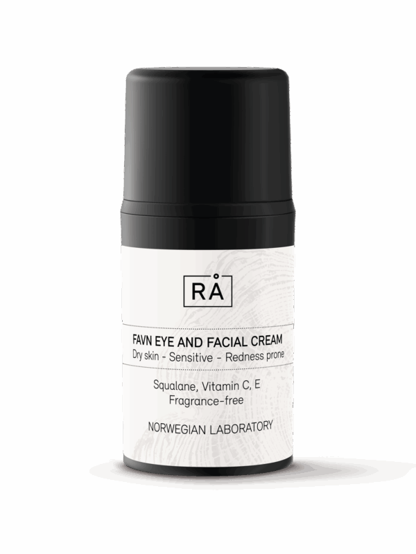 Parfymefri og mild ansikt og øyekrem for sensitiv og tørr hud. Squalane og antioksidanter beskytter og roer rødhet.