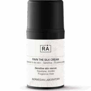 Fuktighetskrem uten parfyme for sensitiv hud. Squalane og jojoba roer og mykgjør huden.