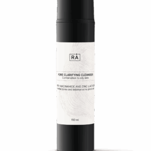 Rens med niacinamide og zinc lactate som balanserer en kombinert til fet hud med kviser og tilstoppede porer.