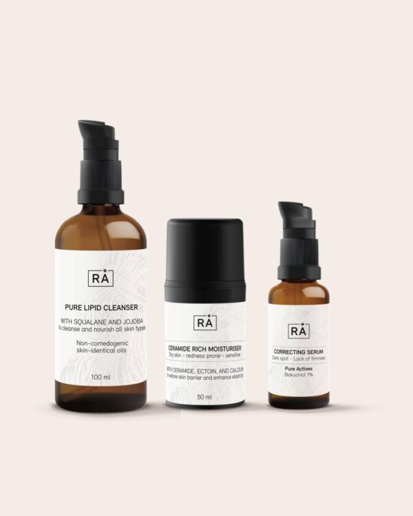 Hudpleiesett for tørr, voksen hud