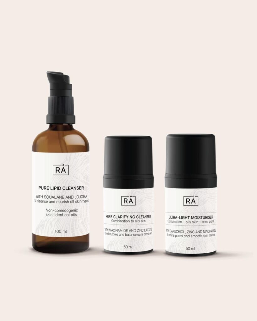 Bilde av trio for akne fra Rå skincare
